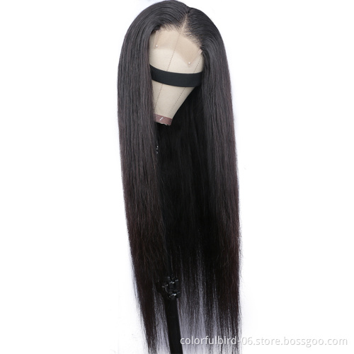 Human Hair Wig With Front lace Straight Wig With black women 30 32 inch Lace Front 4x4 Lace Closure Wig indian hair